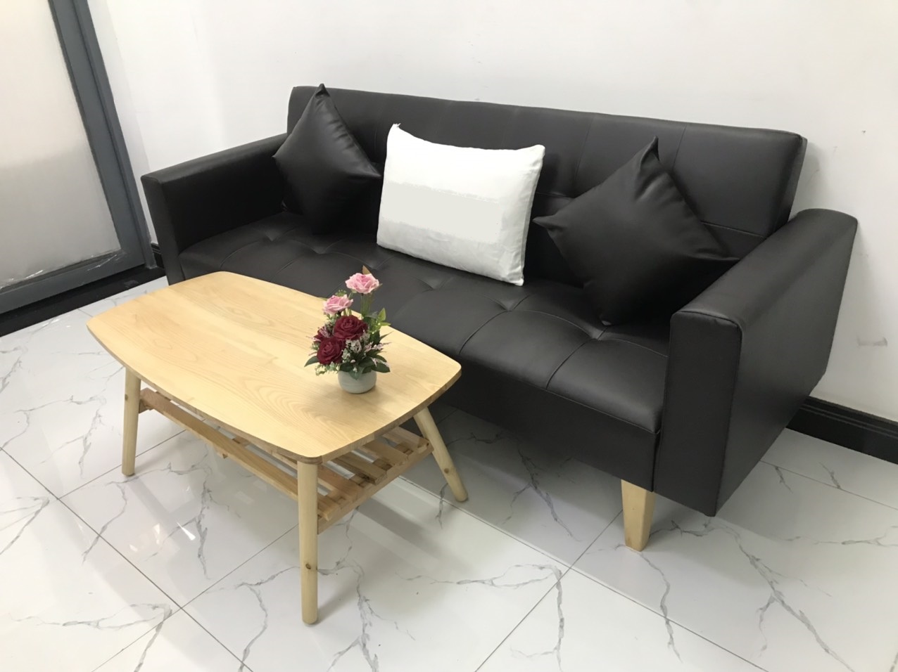 Bộ ghế sofa giường sofa bed tay vịn phòng khách linco07 sopha