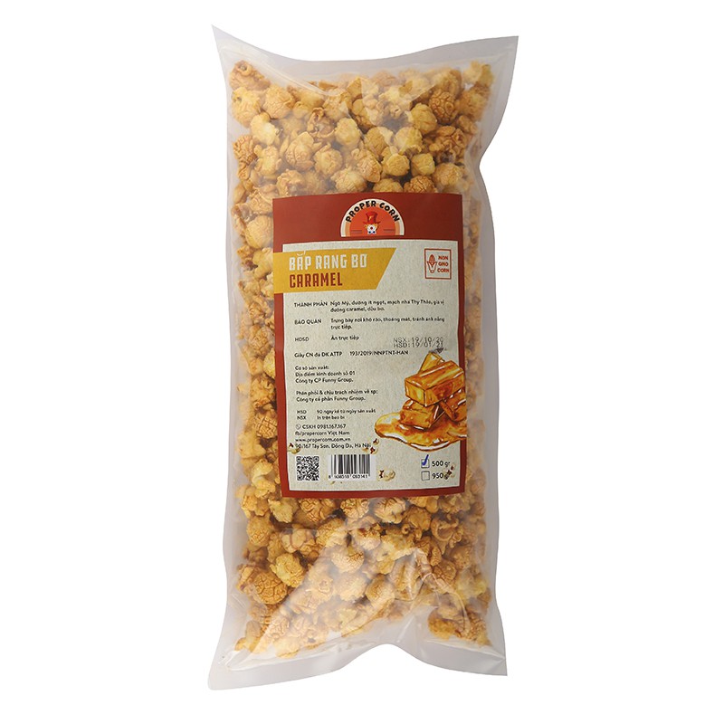 Bắp rang bơ Propercorn vị caramel-500g