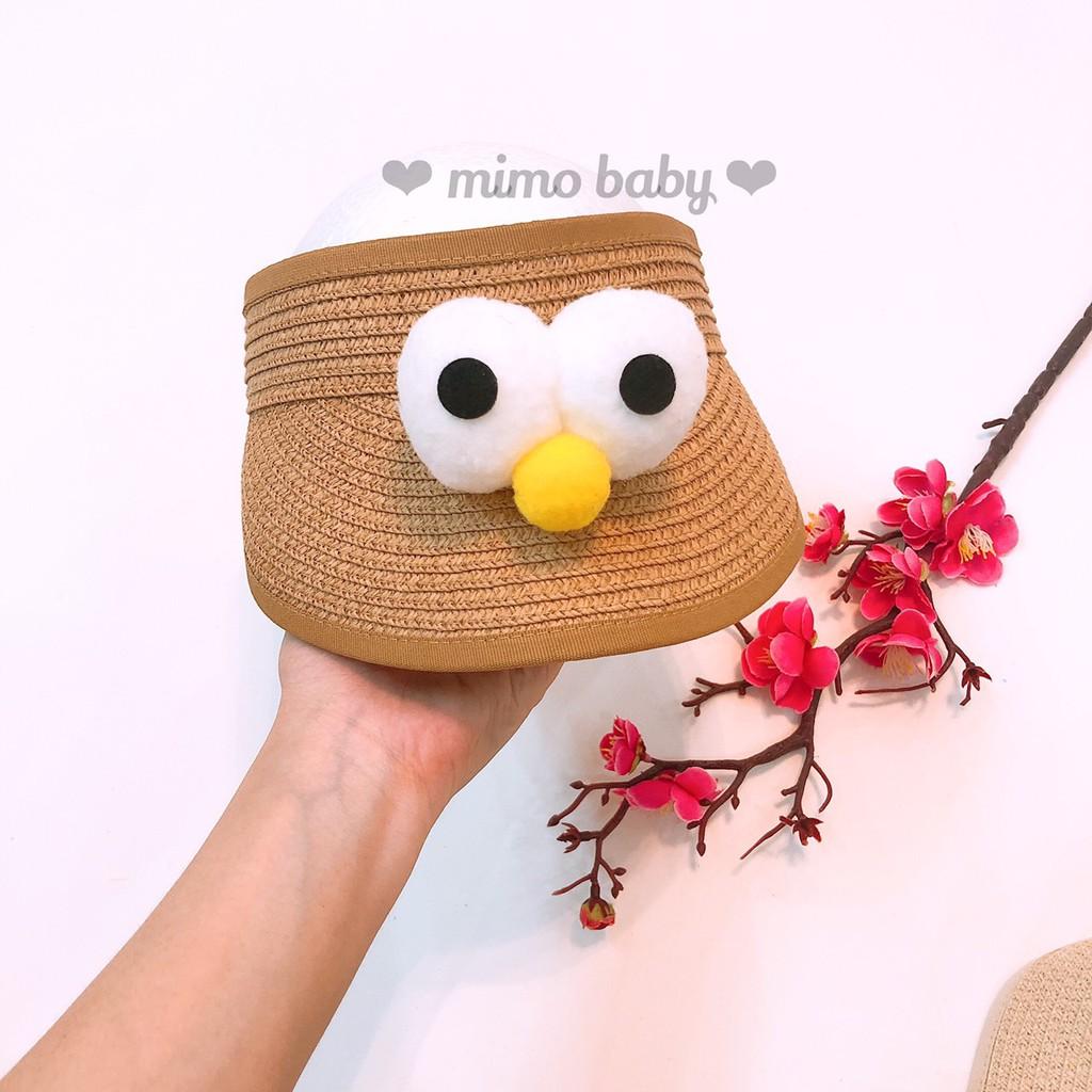 Mũ cói nửa đầu hình mắt chim cho bé Mimo MH07