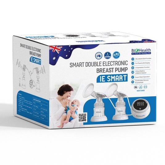 Máy hút sữa điện đôi BioHealth IE Smart 30 cấp độ hoạt động hút êm ái &amp; có đèn LED cảm biến | BH 1 năm