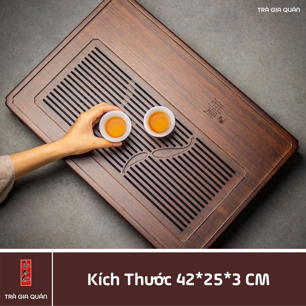 Khay Trà Tre Cao Cấp Chữ Nhật Trung Kích Thước 42*25*3 KT 43