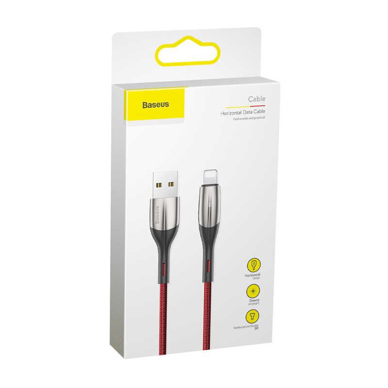 Dây cáp sạc nhanh 1.5 A Lightning dài 1M/2M hiệu Baseus Vertical cho iPhone / iPad trang bị đèn LED, sạc nhanh 1.5A, Công nghệ chống đứt SR - Hàng nhập khẩu