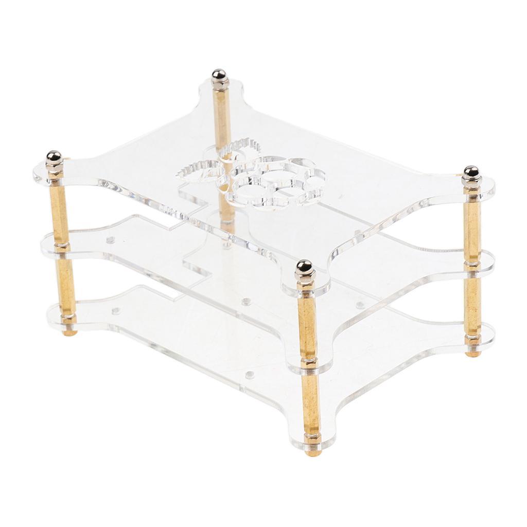 4Set Clear Acrylic Cluster Case 2 Layer Shelf Stack For Raspberry Pi 3/2