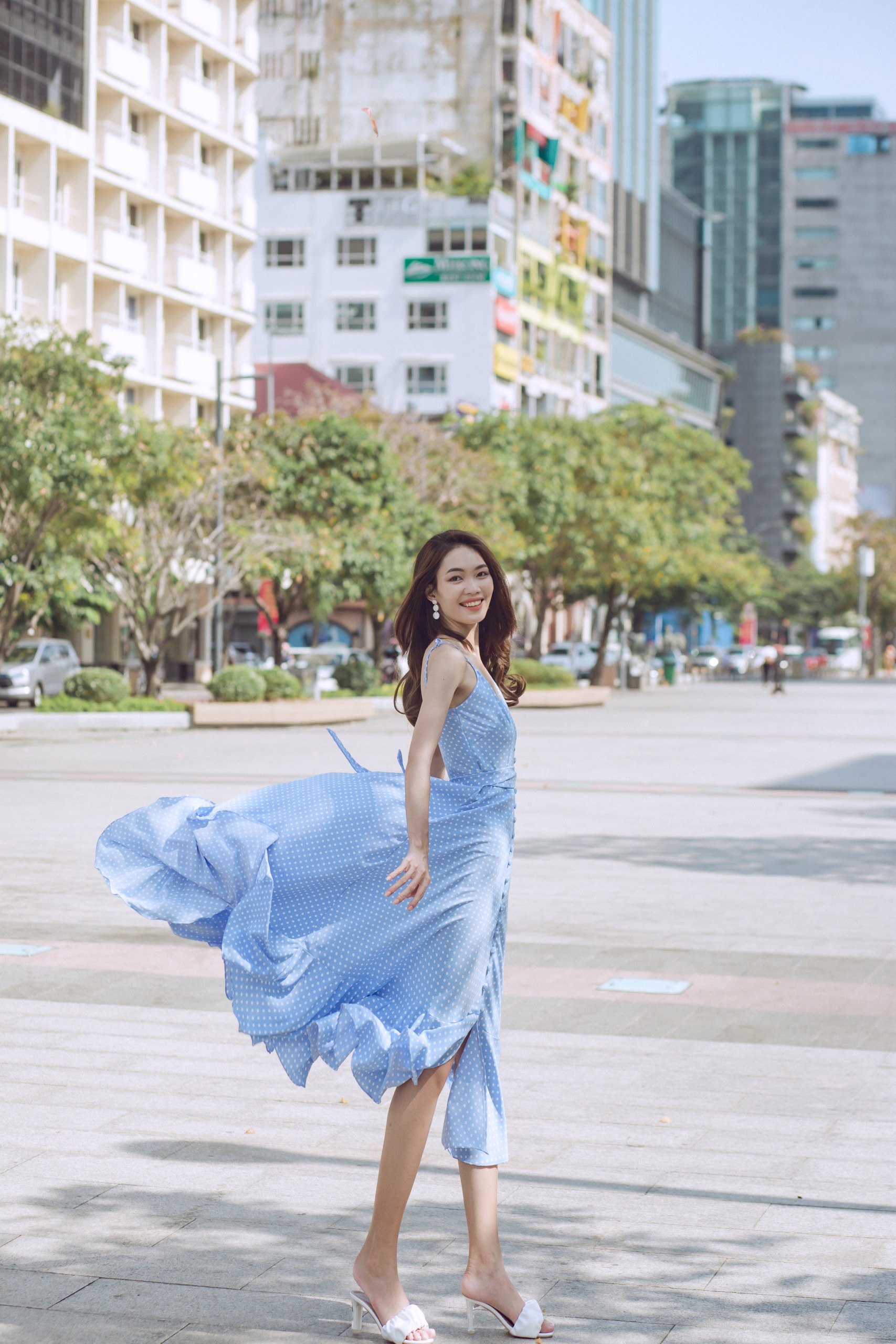 ĐẦM MAXI 2 DÂY CAO CẤP NÚT BỌC 4 MÀU - M