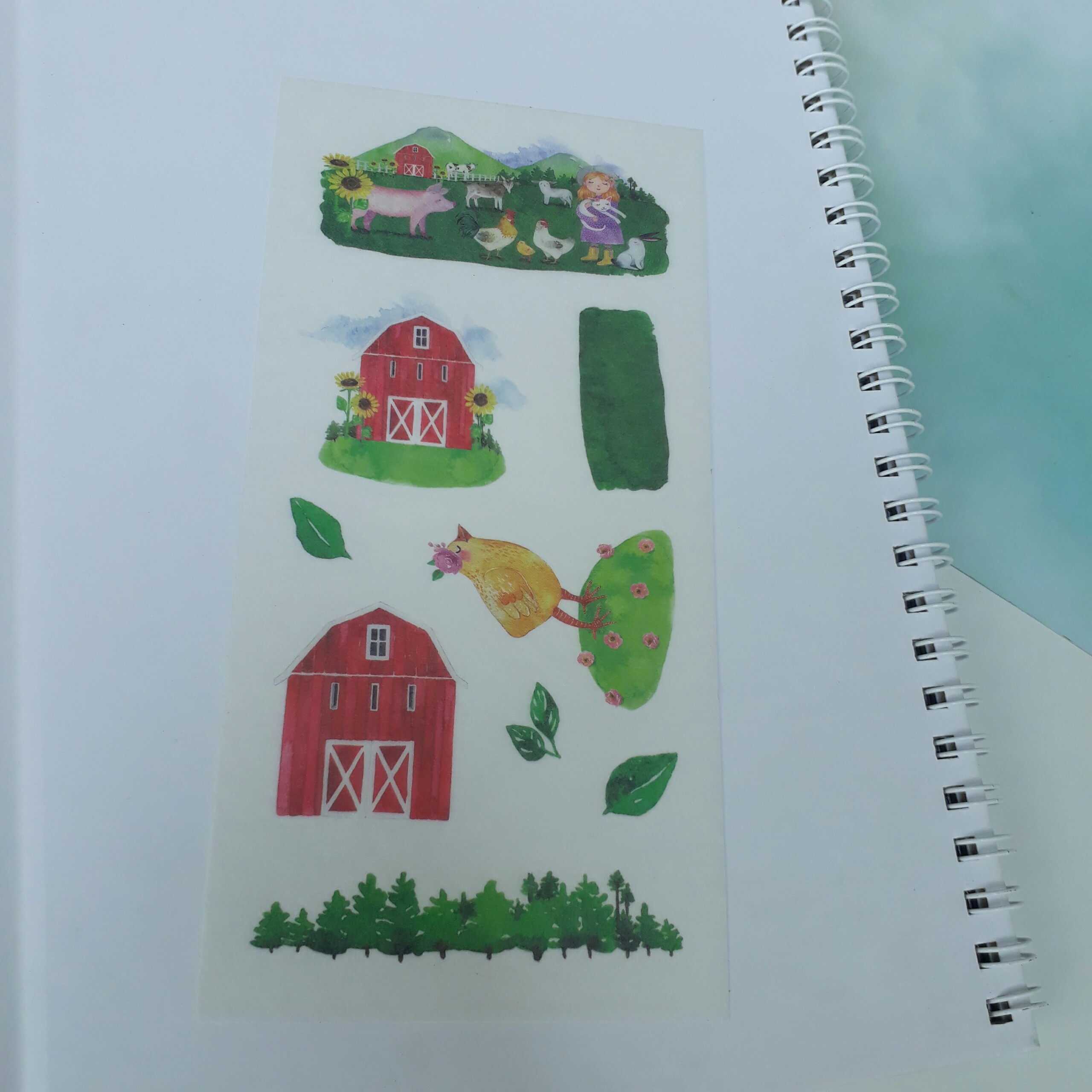 Bộ 6 Tấm Sticker Nông Trại Đáng Yêu