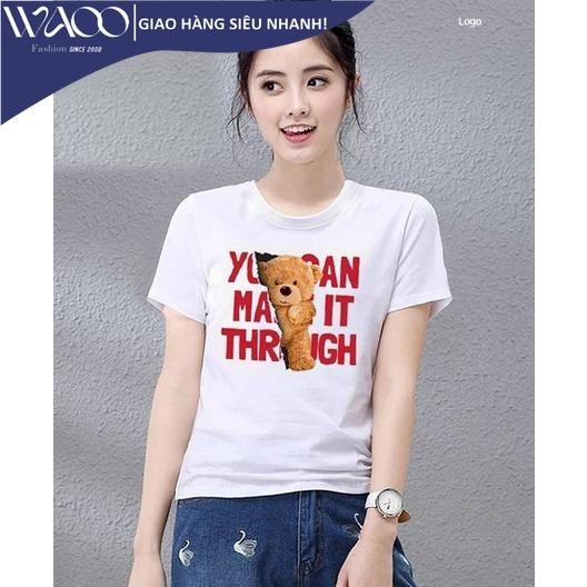 Áo Thun Nữ có BigSize, đủ size Từ S Đến 8XL, Áo Phông nữ cotton, Mặc Mịn Thoáng Mát-Thời Trang Waoo, Mẫu ATNN504