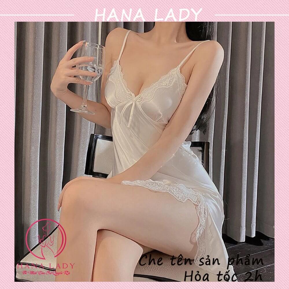 Váy ngủ lụa hai dây mềm mại quyến rũ sexy gợi cảm VN028