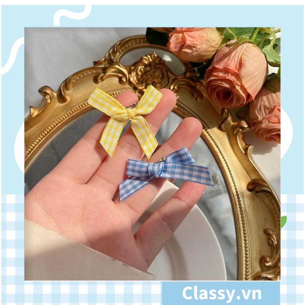 Kẹp tóc tông xanh của bầu trời, họa tiết nơ và mây cực cute và nữ Classy tính PK744