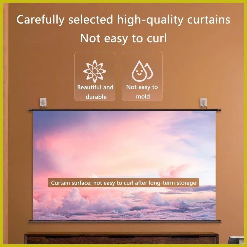 Màn máy chiếu 100inch đủ tỉ lệ Treo tường/ Di động hiệu Apollo - Hàng nhập khẩu