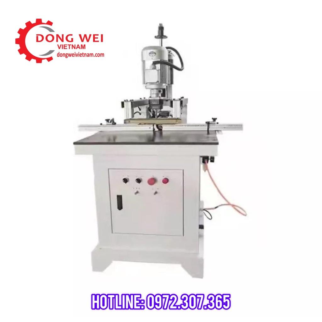 MÁY KHOAN LIÊN KẾT CHỐT CAM, CHỐT GỖ KẾT HỢP KHOAN BẢN LỀ 2 ĐẦU TỰ ĐỘNG. HỆ THANH TỲ HƠI GIÚP GIỮ VÁN ỔN ĐỊNH KHI LÀM VIỆC