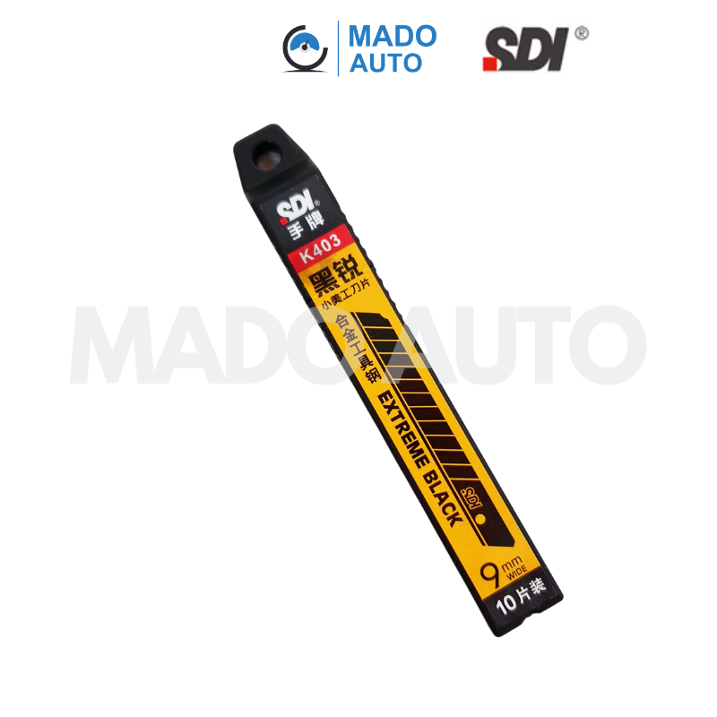 MADO AUTO Lưỡi dao rọc giấy văn phòng đầu bằng SDI mã K403 thép đen sắc bén