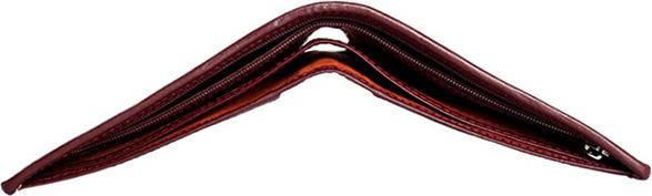 Ví Nam Da Cá Sấu Gai Đuôi Huy Hoàng HT2208 (12.5 x 10 cm) - Nâu Đỏ