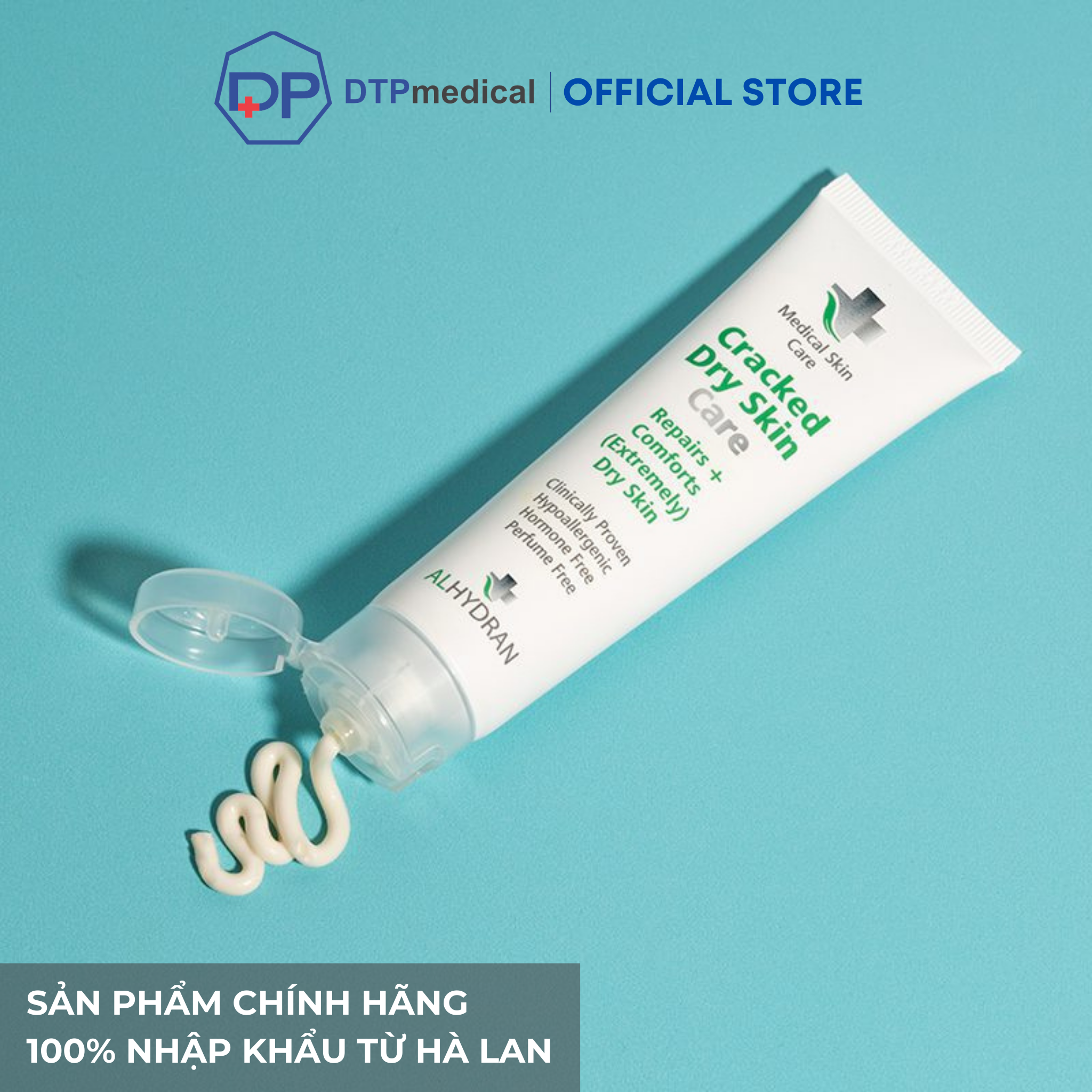 Kem bôi y tế ALHYDRAN Cracked Dry Skin Care phục hồi và làm dịu da bị khô nứt, cung cấp dưỡng chất ngay lập tức cho da