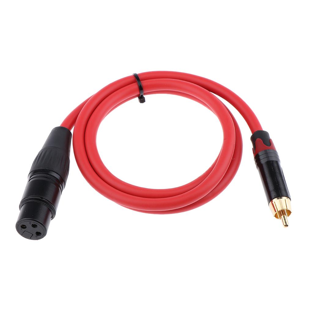 RCA Đực Sang 3 Pin XLR Nữ Headphone Micro Kết Nối Âm Thanh 1M