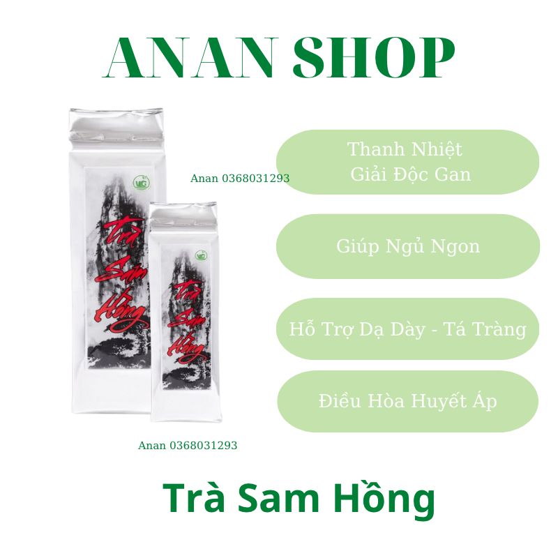 Trà Sam Hồng VG - Thanh lọc cơ thể mát gan , hỗ trợ đau đầu mất ngủ đau dạ dày 