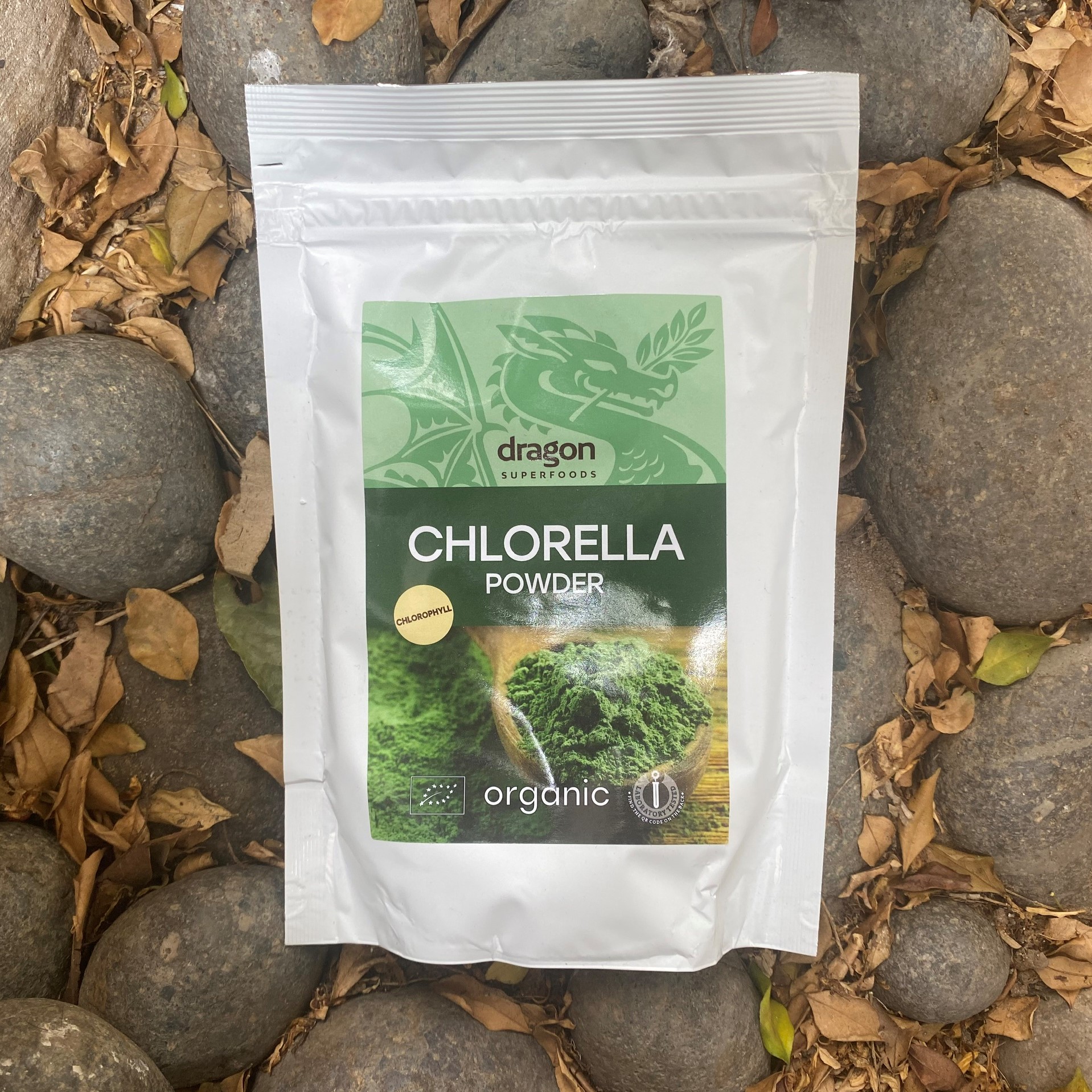 Bột tảo lục Chlorella hữu cơ Dragon Superfoods 200gr