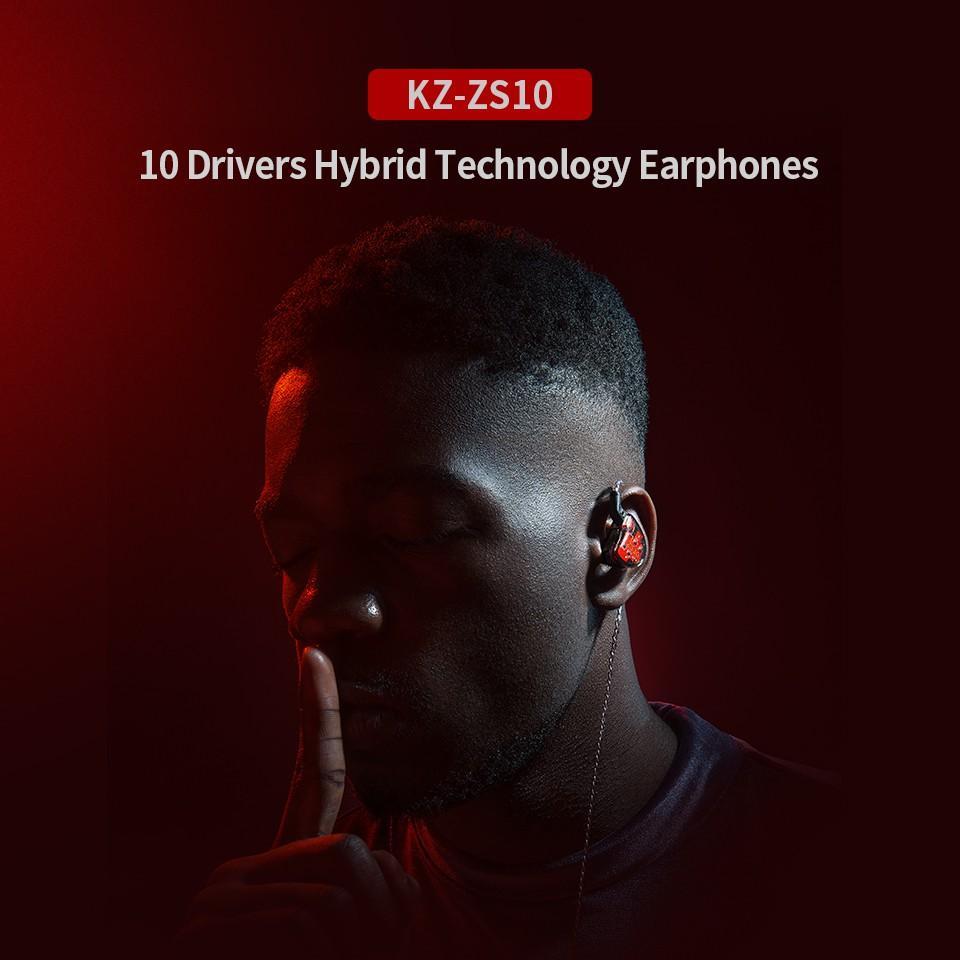 Tai nghe nhét tai thể thao Kz Zs10 1dd + 4ba 4ba + 1dd Hifi As10 Ba10 Zst Zsn chất lượng cao