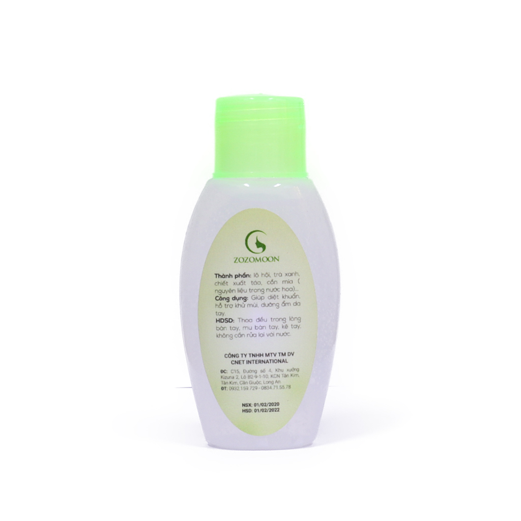 Gel rửa tay khô sát khuẩn - Khử mùi - Dưỡng da tay Zozomoon 50ml