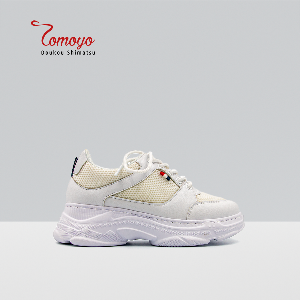 Giày Sneaker Nữ Đế Cao 7cm Da Microfiber Siêu Nhẹ Tomoyo TMW31307