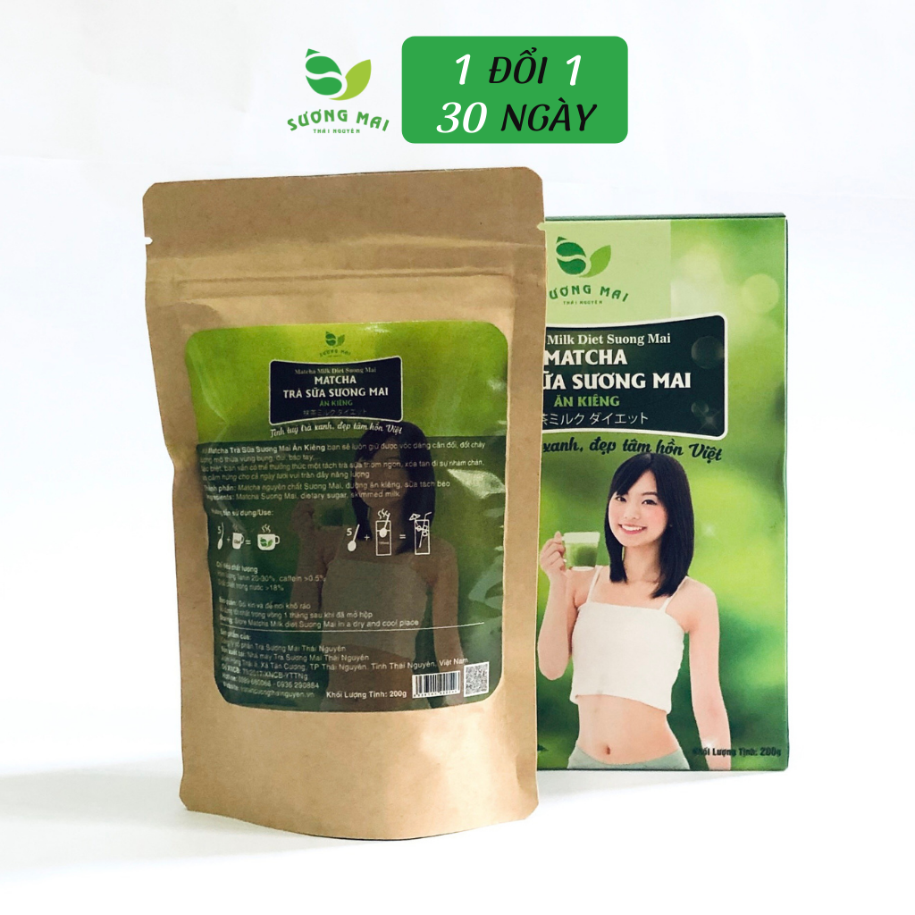 Matcha trà sữa ăn kiêng