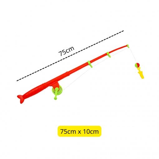 Đồ chơi 2 cần câu và 11 con cá các loại HT7861 - size lớn có phao, hàng Việt Nam chất lượng cao