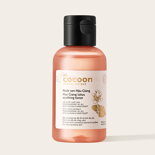 Nước sen Hậu Giang Cocoon Lotus Soothing Toner làm dịu cho da nhạy cảm (50ml/140ml/310ml) - Hàng chính hãng - 140ml