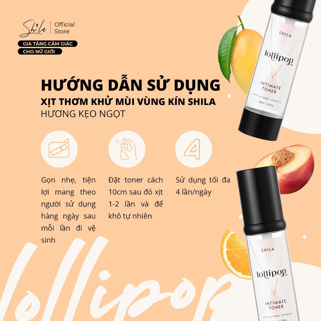 Bộ 3 chăm sóc vùng kín Shila (Shila Intimate Toner Lollipop, Shila Intimate Cleanser Lollipop, Shila Serum Pinky)