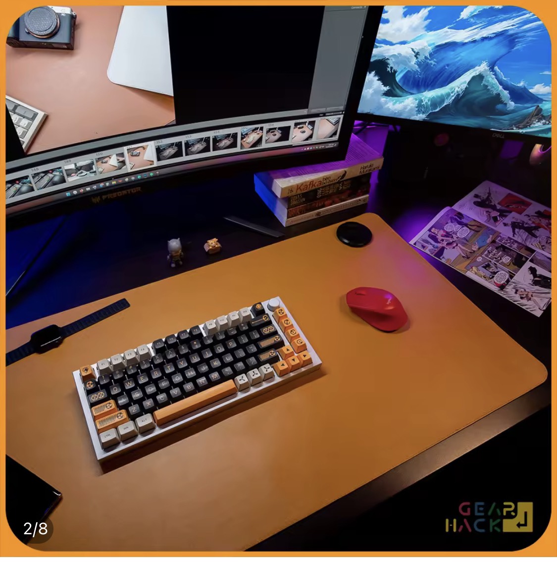 Thảm Trải Bàn Làm Việc Deskpad Da PU size Lớn Kiêm Miếng Lót Chuột Máy Tính Cỡ Lớn 40x80 cm - Hàng Chính Hãng