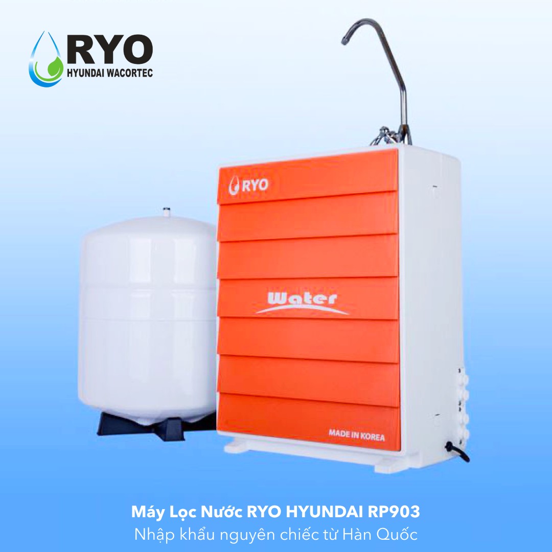 Máy Lọc Nước RYO Hyundai RP903 Chuẩn Nước Uống Trực Tiếp Công Nghệ RO 5 Cấp Lọc, Nhập Khẩu Hàn Quốc - Hàng Chính Hãng