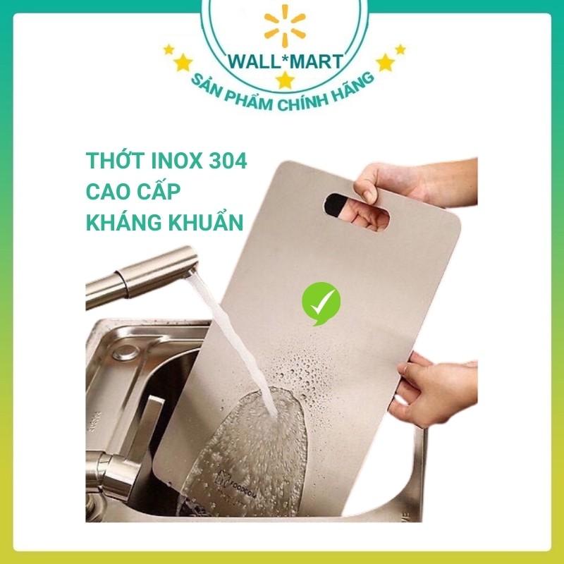 Thớt inox 304 cao cấp 2 mặt kháng khuẩn WALLMART WM61