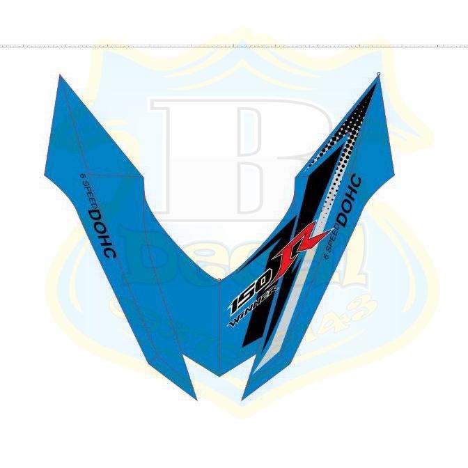 Tem rời xe winner 150 R trắng xanh