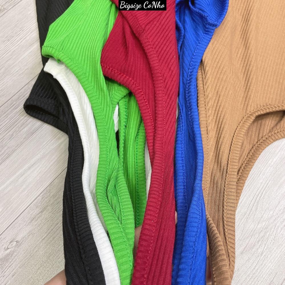 Áo croptop bigsize áo ba lỗ nữ 6 màu chất gân tăm mềm mịn co giãn thoáng mát, Croptop yếm quàng cổ bigsize G5