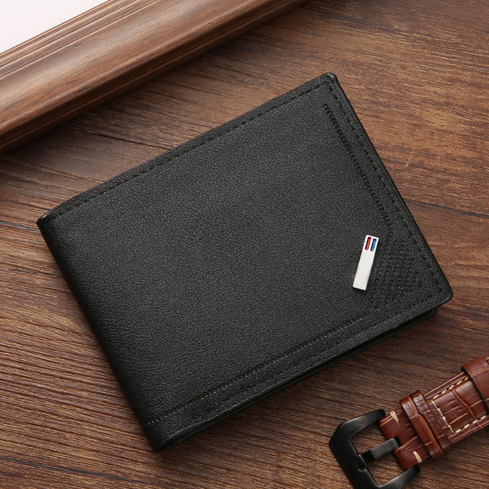 Men Wallet Wallet Organizer PU Leather Fashionable Simple Short Clutch Card Holder for Husband Father Dating Street Gift