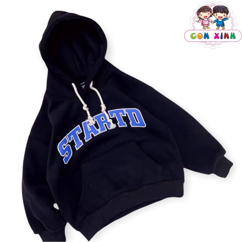 Áo hoodie Con Xinh form rộng nỉ trẻ em STARD thời trang thu đông cho trẻ em từ 4 đến 10 tuổi