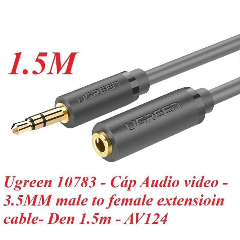 Ugreen UG10783AV124TK 1.5M màu Đen Cáp âm thanh 3.5mm nối dài - HÀNG CHÍNH HÃNG