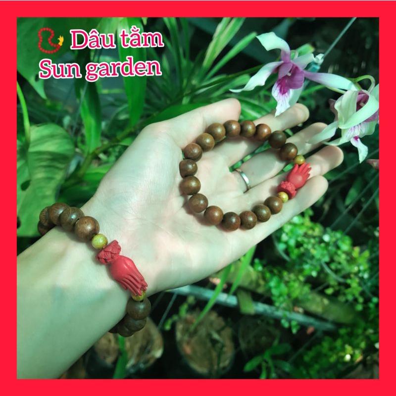 Vòng tay gỗ dâu tằm cho người lớn hạt 10mm Unisex