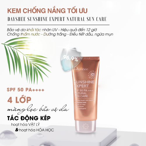 Kem chống nắng tối ưu Đa bảo vệ 96,9% Chiết xuất tự nhiên 100% - SUNSHINE EXPERT