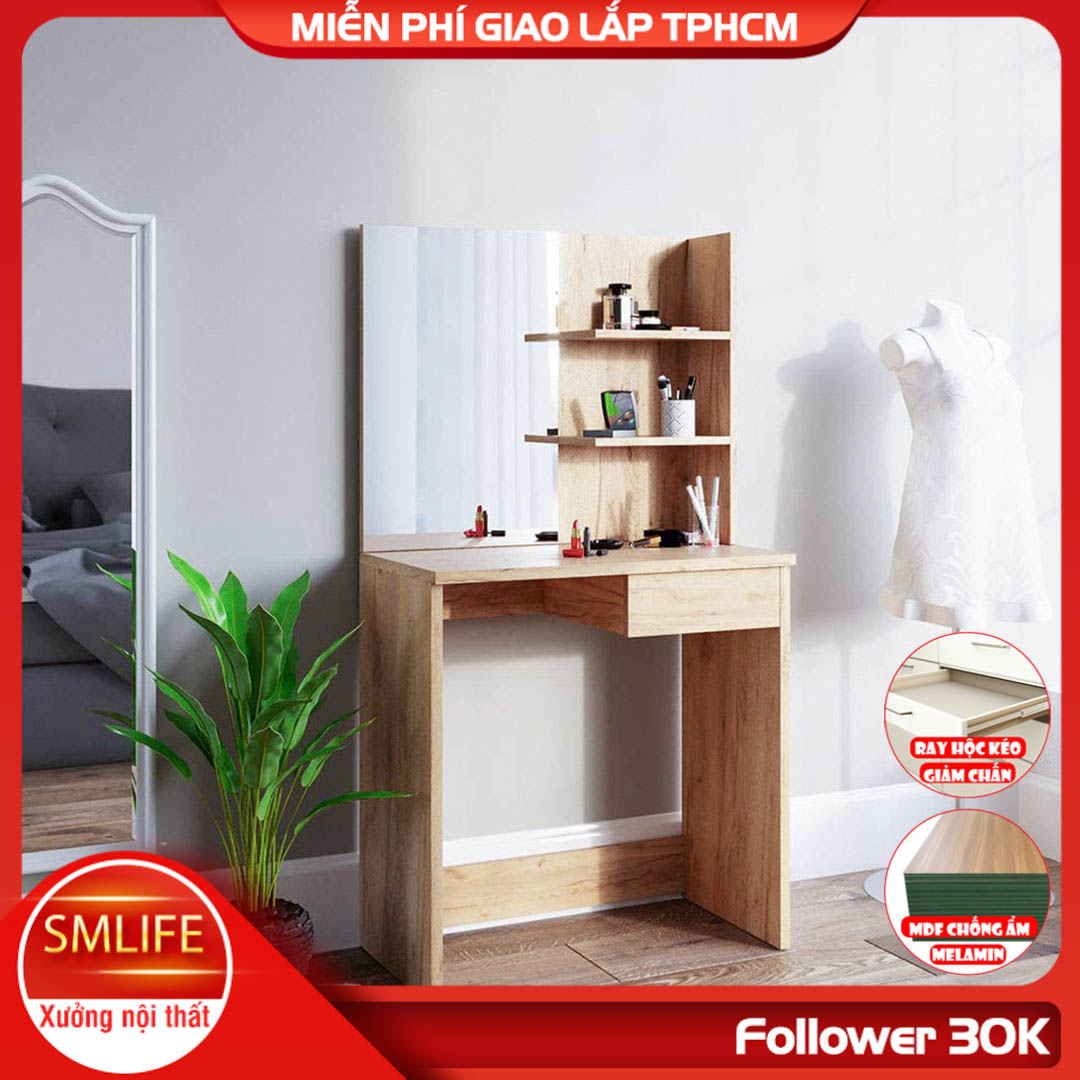 Bàn trang điểm gương đèn sang trọng SMLIFE Majesco