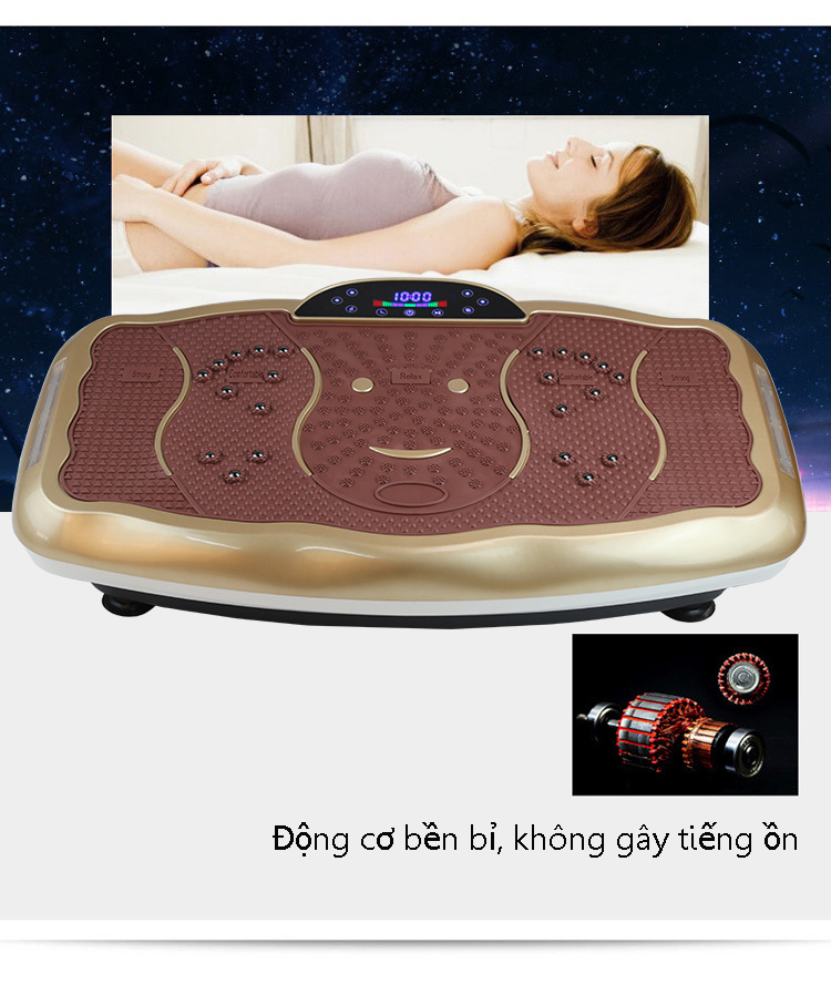 Máy Rung Lắc Toàn Thân - Giảm Cân An Toàn, Hiệu Quả - Kết Nối MP3 - Hàng Cao Cấp Chính Hãng - 20 Tốc Độ Rung Lắc Mạnh [Tặng Kèm Dây Tập]