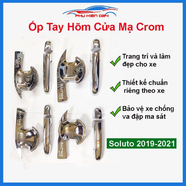 Ốp tay nắm hõm cửa Soluto 2019-2020-2021 mạ Crom chống trầy bảo vệ xe