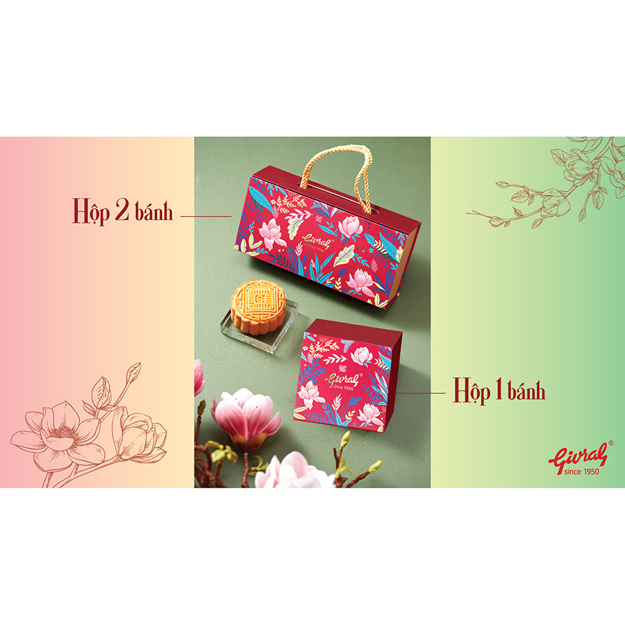 [HSD: 24/10/2025] Hộp Bánh Trung Thu Givral Song An 2 (150gr)