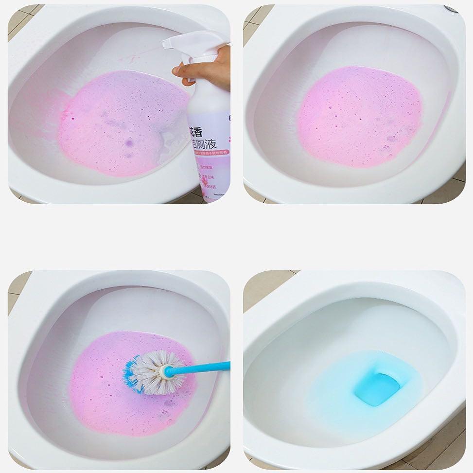 Chai xịt tẩy rửa bồn cầu HOA ANH ĐÀO, nhà vệ sinh đa năng siêu sạch hương nước hoa anh đào khử khuẩn 500ml