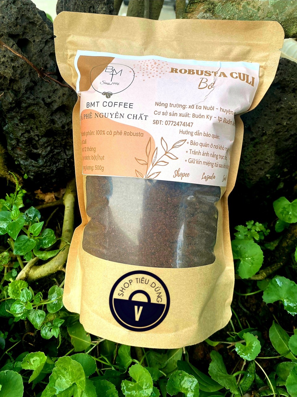 Cà phê Robusta Culi nguyên chất rang BƠ 100% - Robusta Buôn Ma Thuột cafe từ Đắk Lắk 1 kg
