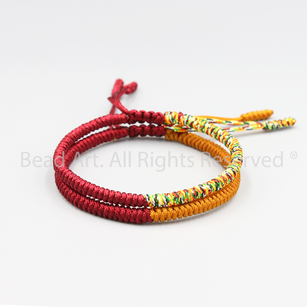 Combo 2 Vòng Tay Dây Ngũ Sắc Thắt Chỉ Màu Tibet Handmade Nhiều Màu, Vòng Tay Phong Thuỷ, Chuỗi Hạt - Bead Art