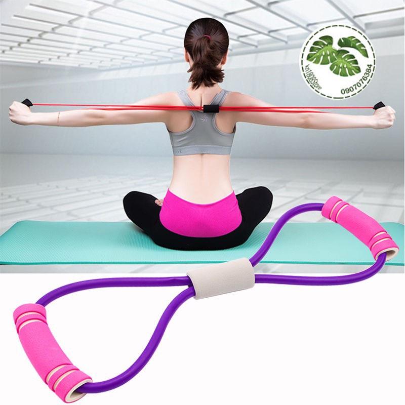 Dây đàn hồi FREESHIPDây đai kháng lực, Dây đai tập thể dục có tay cầm , Hỗ Trợ Tập Yoga KN21