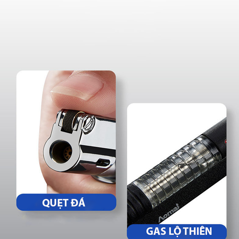 Bật Lửa Khè Gas Đá Lộ Thiên Aomai Am7108 – Xài Gas (giao màu ngẫu nhiên)