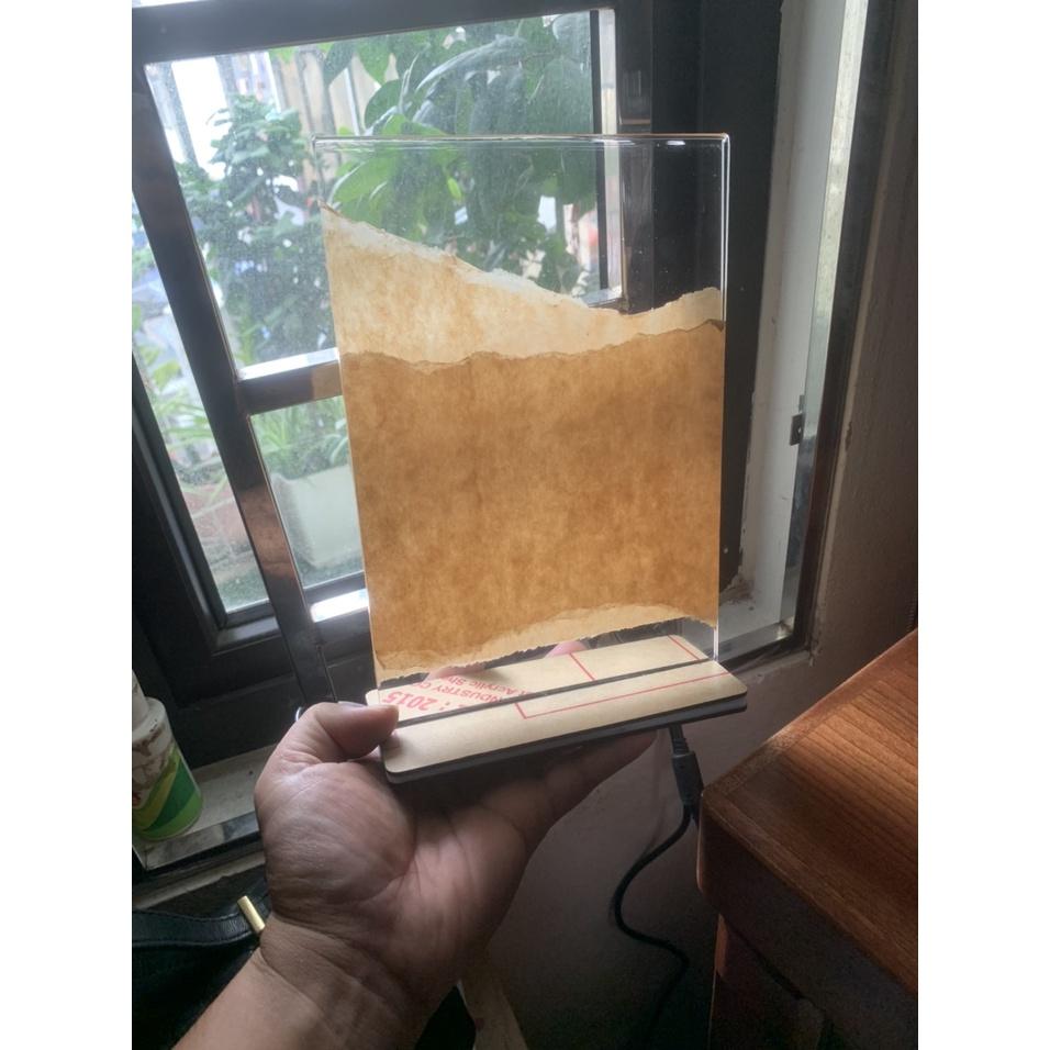 Menu mica thực đơn loại dọc các cỡ A4, A5, A6