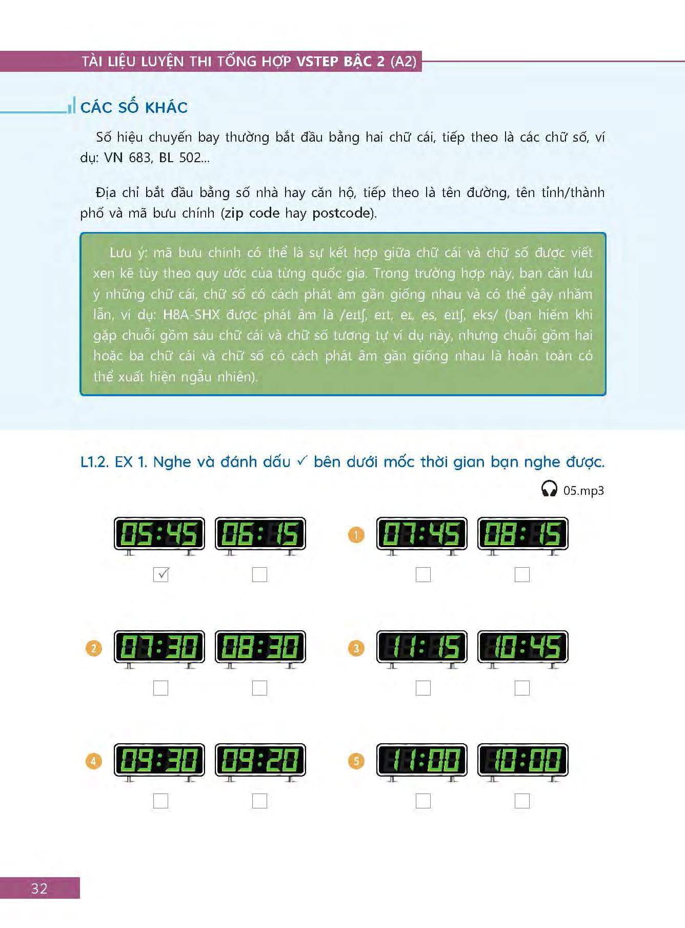 Sách Tài Liệu Luyện Thi Tổng Hợp VSTEP Bậc 2 (A2) - Khung Năng Lực Ngoại Ngữ Sáu Bậc Dùng Cho Việt Nam