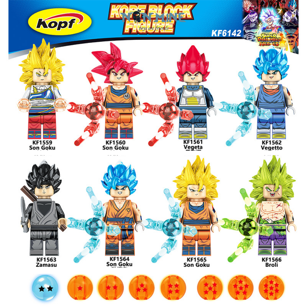 Minifigures Lắp Ráp Mô Hình Nhân Vật Hoạt Hình Truyện Tranh 7 Viên Ngọc Rồng Dragon Ball KF6142 Mẫu Mới
