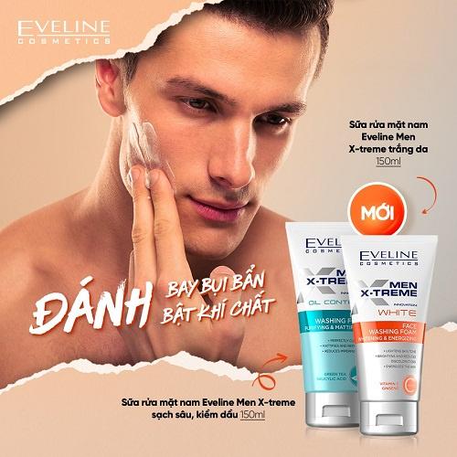 [Tặng tẩy da chết] Sữa rửa mặt trắng da dành cho nam Eveline Men X-treme 150ML